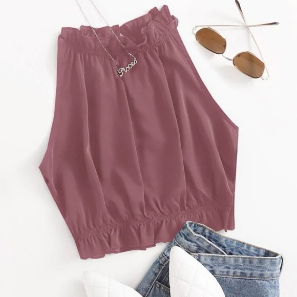 SHEIN Tops - SHEIN Pink backless blouse
